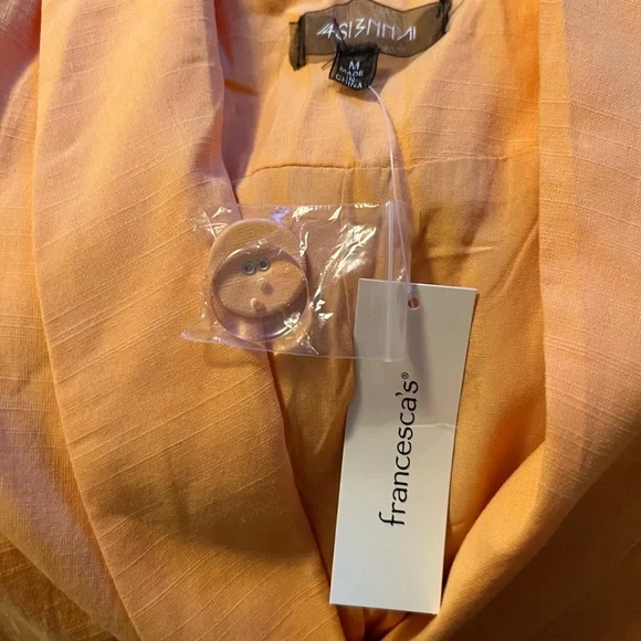 Francesca’s Lined Tangerine Blazer - Picture 11 of 15